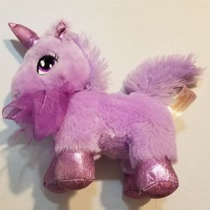Unicorn plush stuffed animal toy Dandee  small lavender
